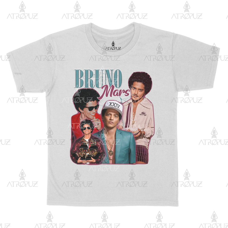 Camiseta Algodão Unissex Tshirt Graphic Tee Bruno Mars