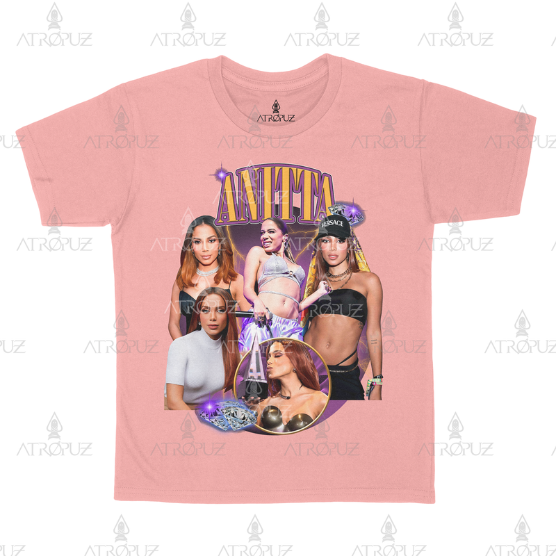 Camiseta Algodão Unissex Cantora Anitta Graphic Tees