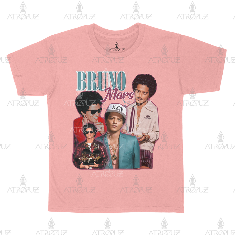 Camiseta Algodão Unissex Tshirt Graphic Tee Bruno Mars