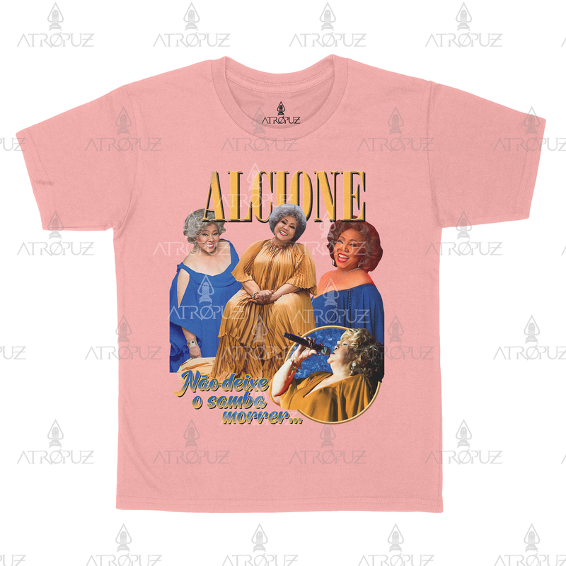 Camiseta Algodão Unissex Tshirt Graphic Tee Alcione Não deixa o Samba Morrer