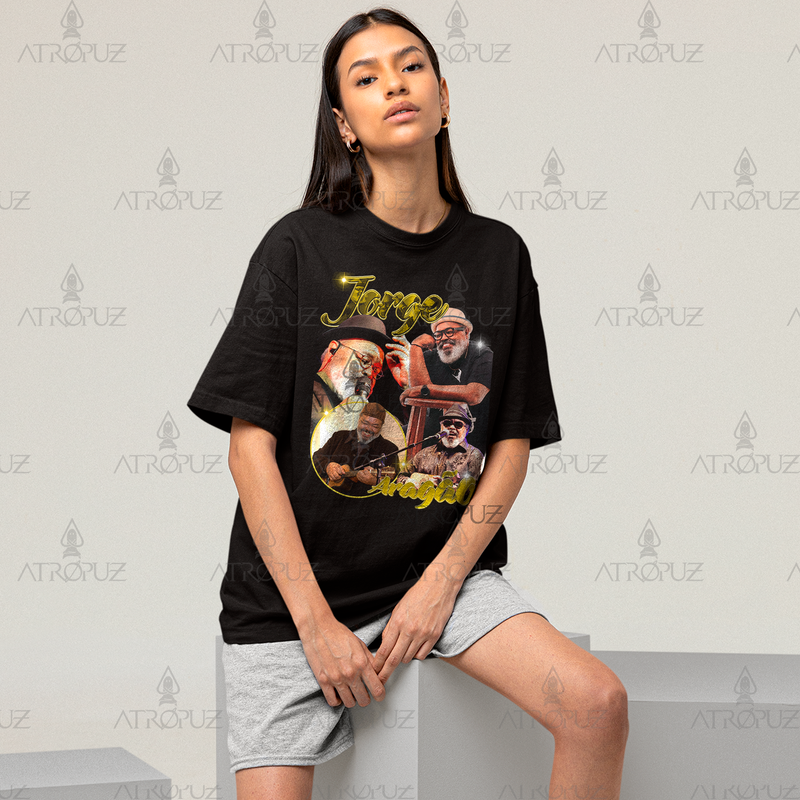 Camiseta Algodão Unissex Tshirt Graphic Tee Jorge Aragão