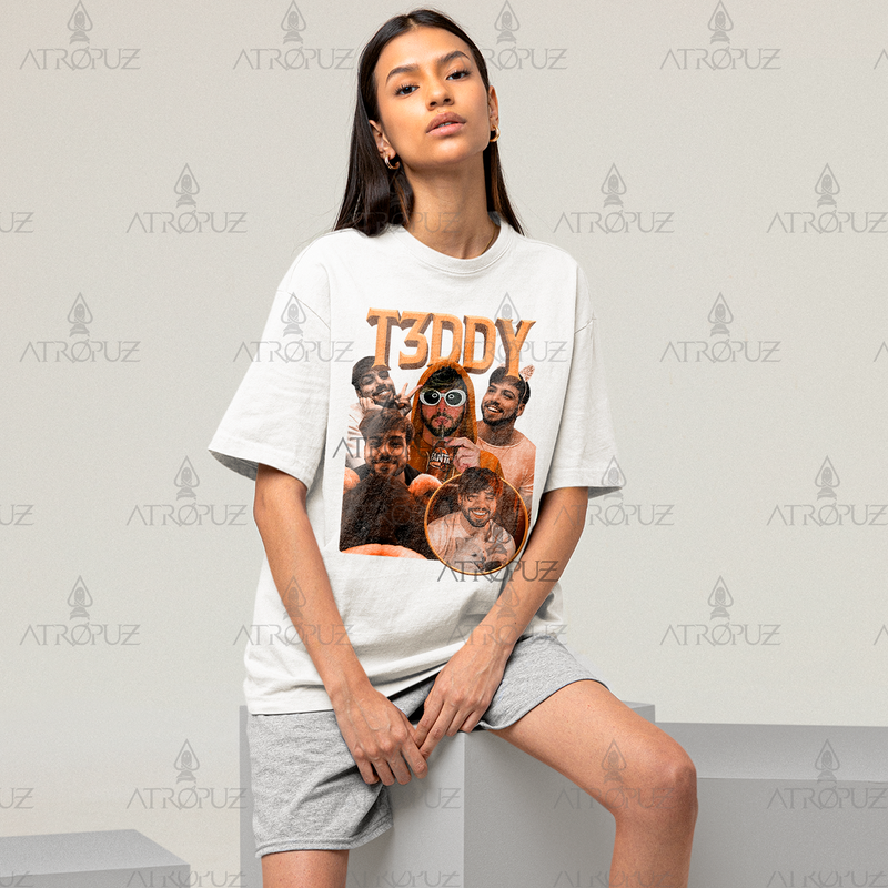 Camiseta Algodão Unissex Tshirt Graphic Tee T3ddy Teddy