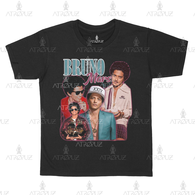 Camiseta Algodão Unissex Tshirt Graphic Tee Bruno Mars