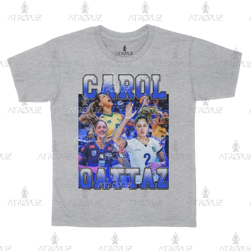 Camiseta Algodão Unissex T shirt Graphic Tee Jogadora Carol Gattaz