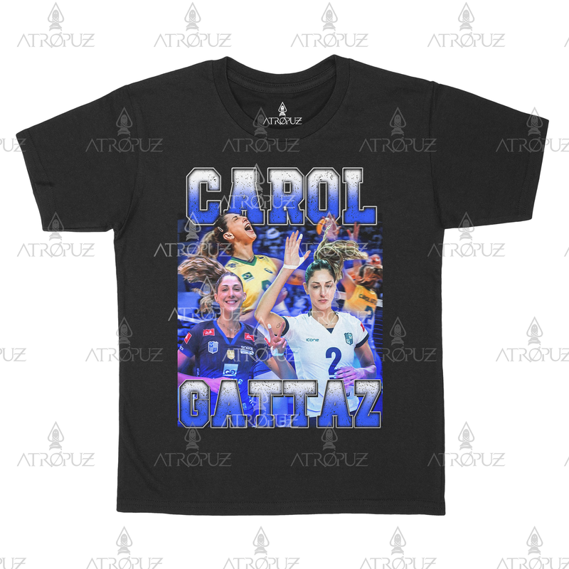 Camiseta Algodão Unissex T shirt Graphic Tee Jogadora Carol Gattaz