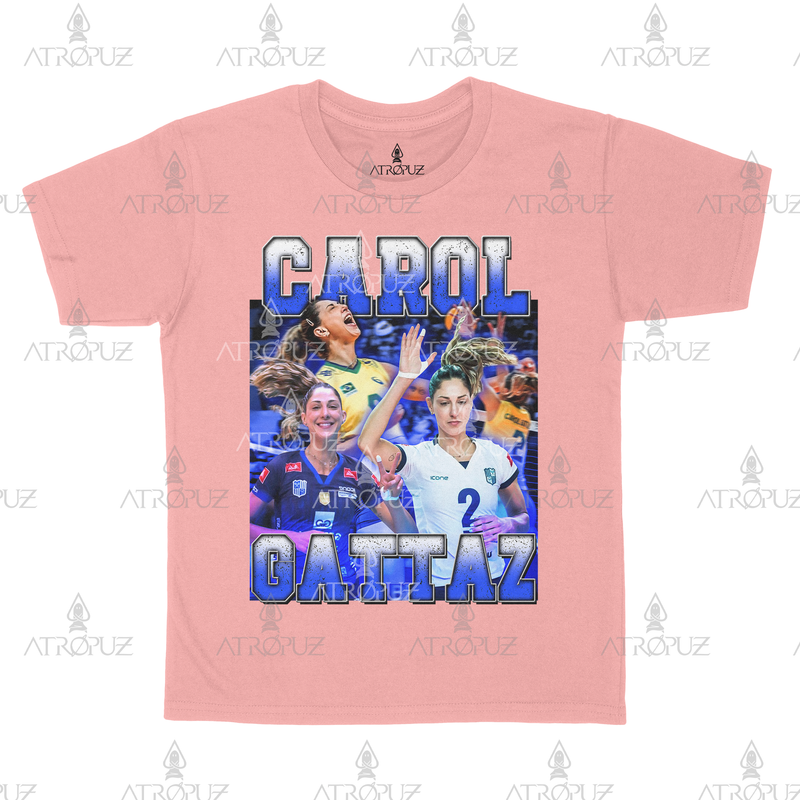 Camiseta Algodão Unissex T shirt Graphic Tee Jogadora Carol Gattaz