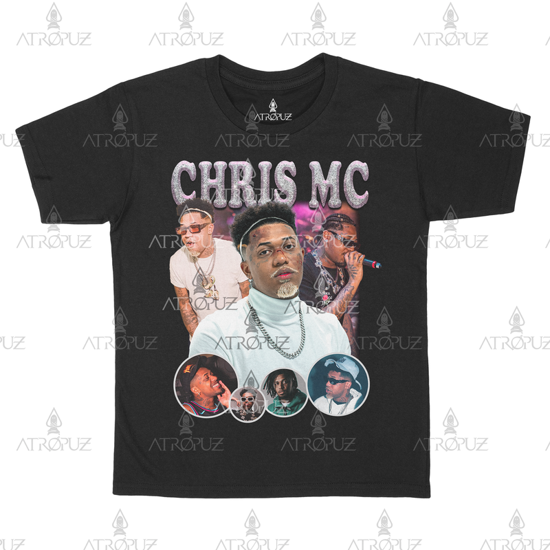 Camiseta Algodão Unissex T shirt cantor rapper Chris MC Graphic Tees
