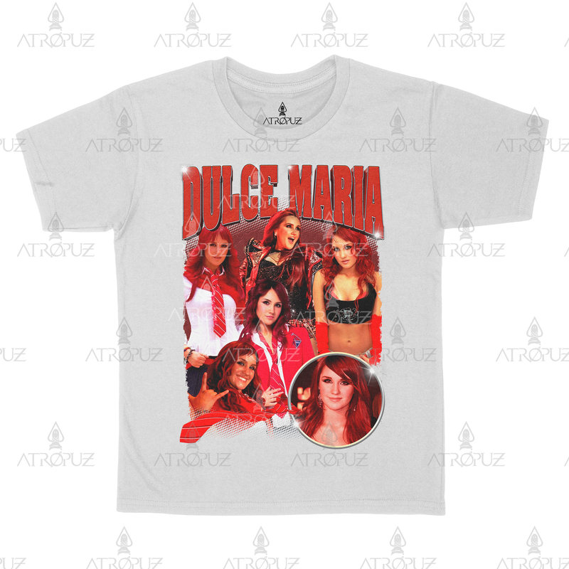 Camiseta Algodão Unissex Dulce Maria RBD Rebeldes