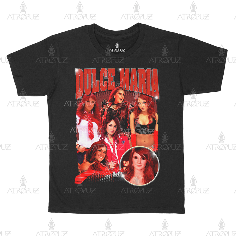 Camiseta Algodão Unissex Dulce Maria RBD Rebeldes