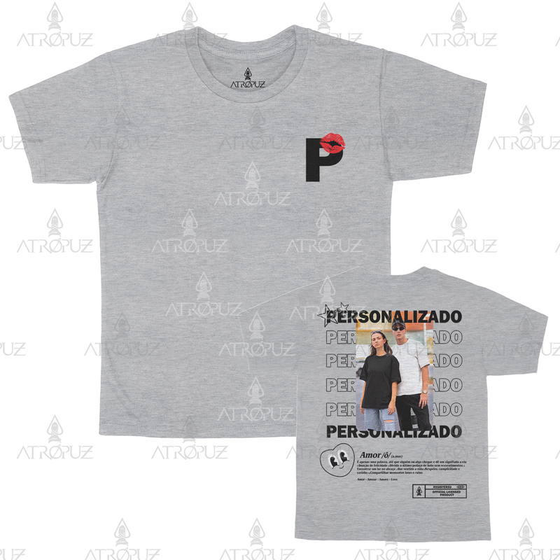 Camiseta Algodão Unissex T shirt Personalize sua estampa Amor