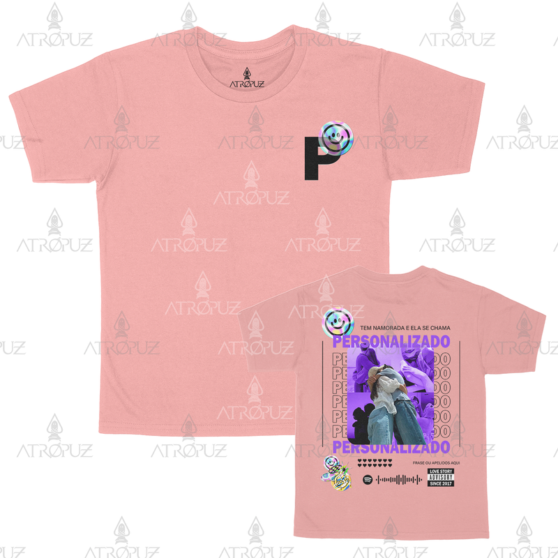 Camiseta Algodão Unissex T shirt Personalize sua estampa Smile