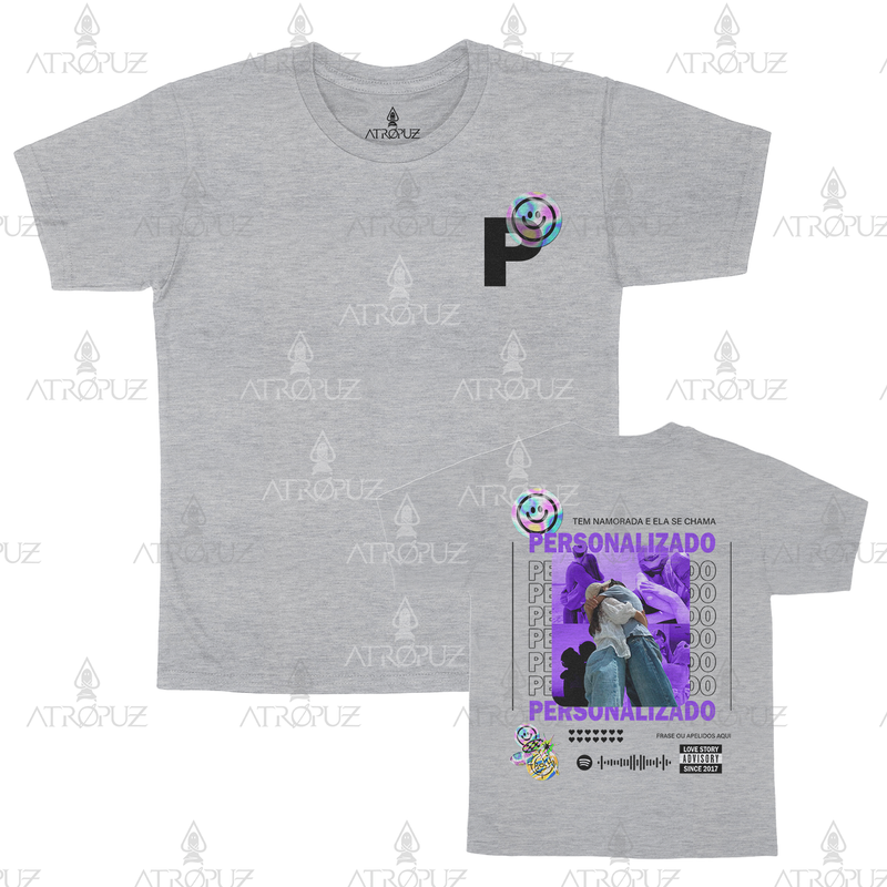 Camiseta Algodão Unissex T shirt Personalize sua estampa Smile