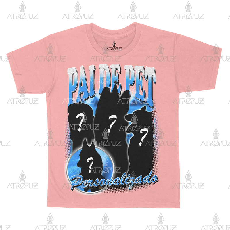 Camiseta Algodão Unissex T shirt Personalize Pai de Pet