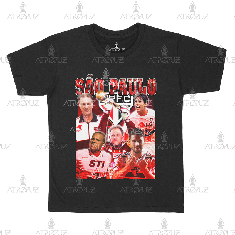 Camiseta Algodão Unissex TIme de Futebol São Paulo Graphic Tees