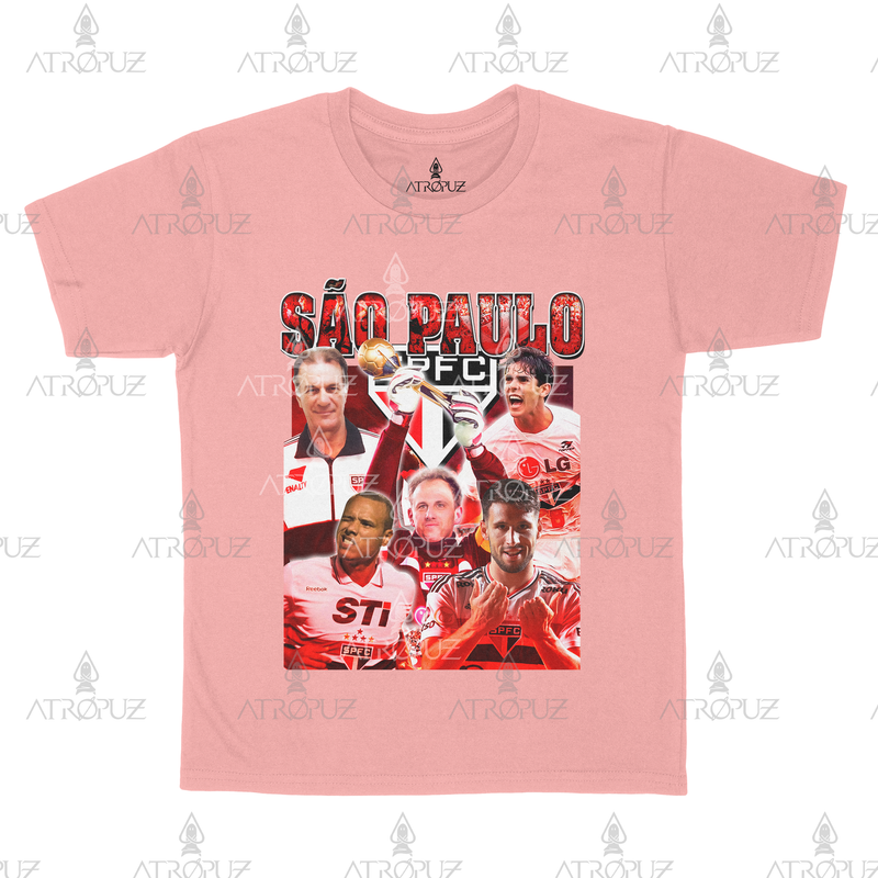 Camiseta Algodão Unissex TIme de Futebol São Paulo Graphic Tees