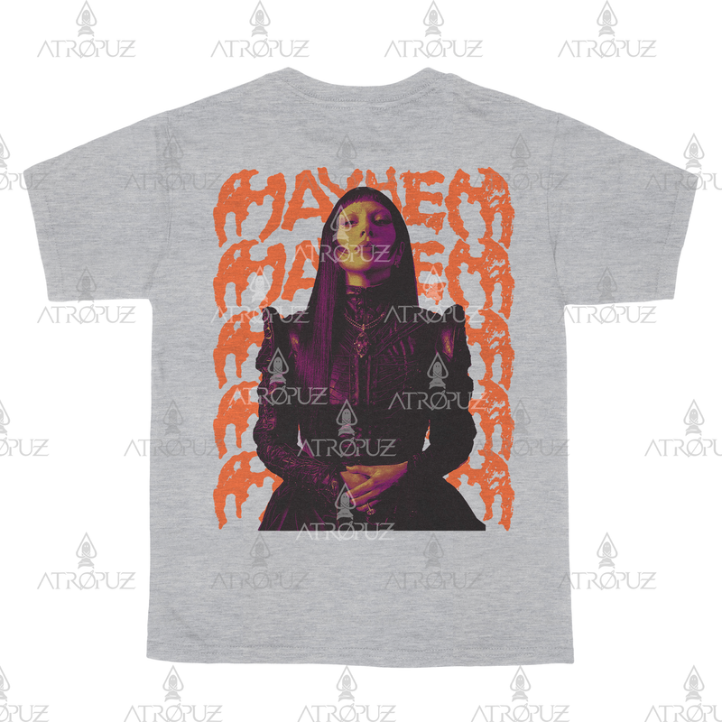 Camiseta Algodão Unissex Lady Gaga Mayhem laranja