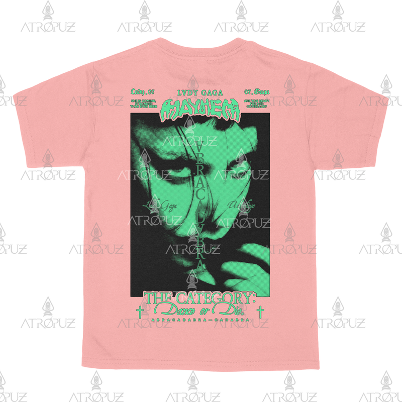 Camiseta Algodão Unissex Lady Gaga Mayhem verde