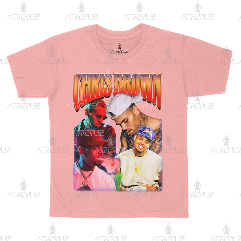 Camiseta Algodão Unissex Tshirt Graphic Tee Chris Brown