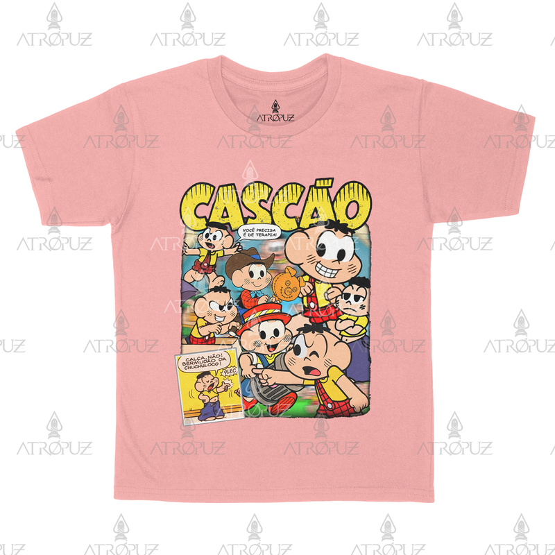 Camiseta Algodão Unissex Cascão Turma da Mônica quadrinhos