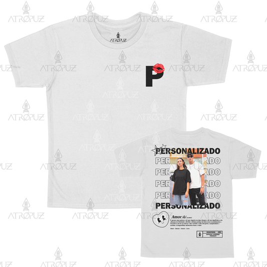Camiseta Algodão Unissex T shirt Personalize sua estampa Amor