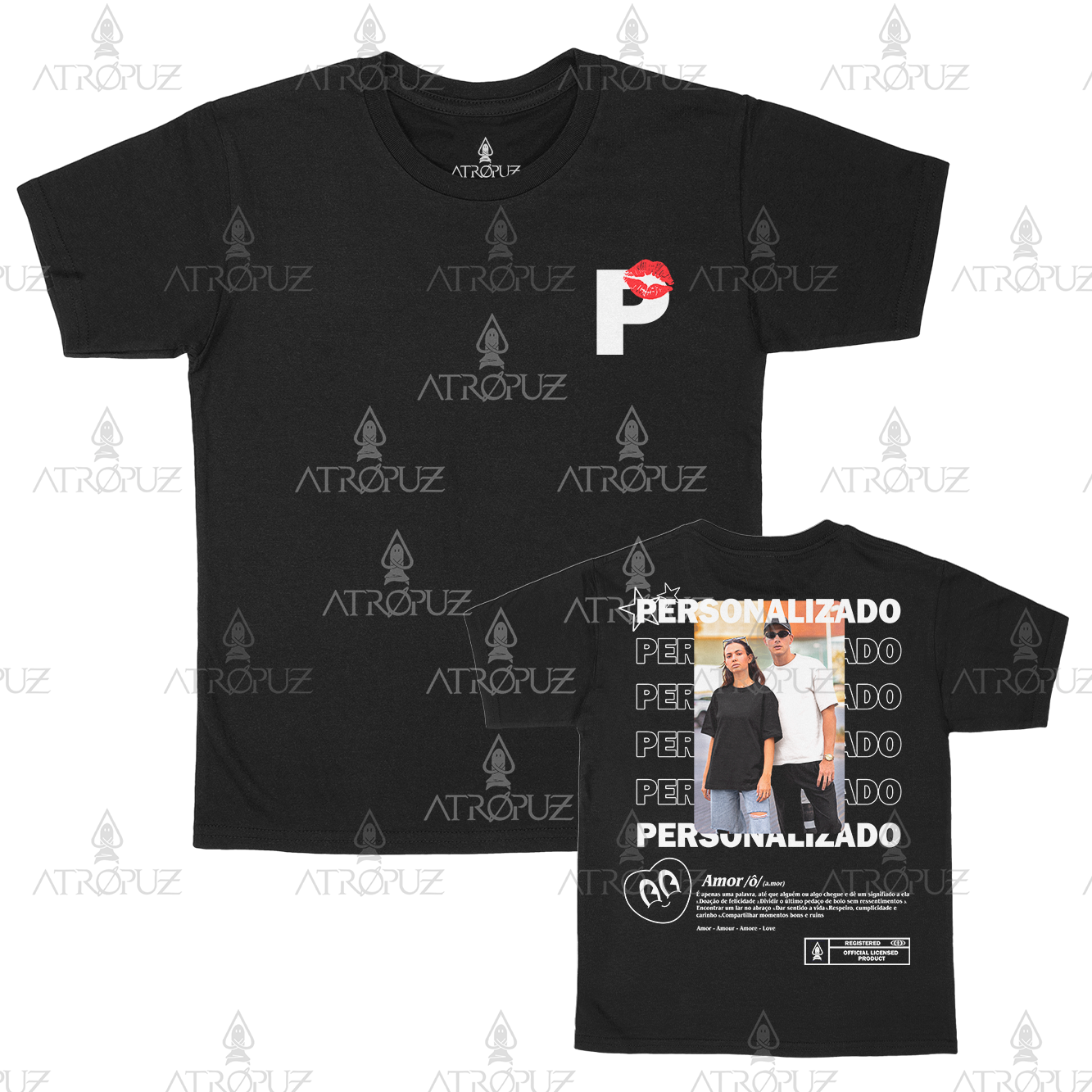 Camiseta Algodão Unissex T shirt Personalize sua estampa Amor