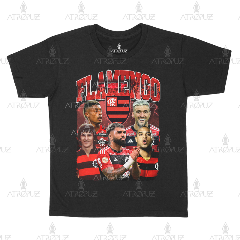 Camiseta Algodão Unissex Time de Futebol Flamengo