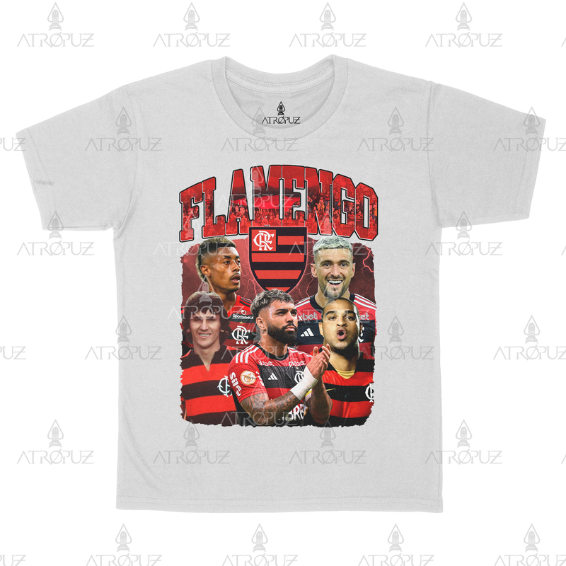 Camiseta Algodão Unissex Time de Futebol Flamengo