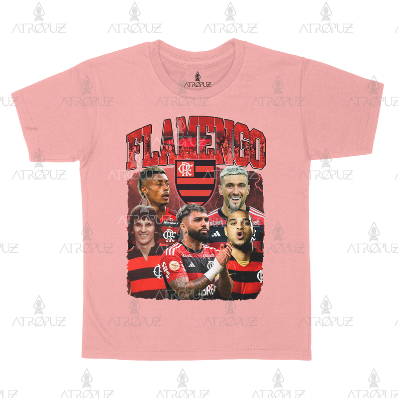 Camiseta Algodão Unissex Time de Futebol Flamengo