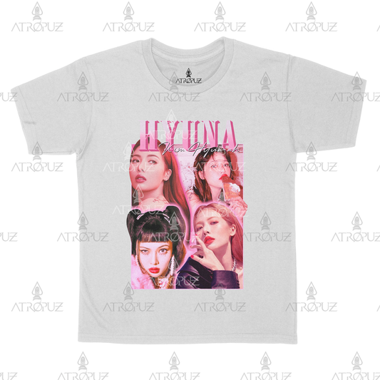 Cópia de Camiseta Algodão Unissex Cantora Hyuna 4Minute Wonder Girls KPOP Graphic Tees