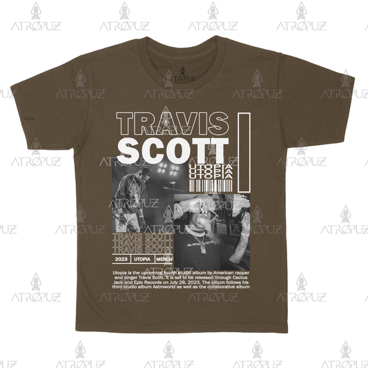 Camiseta Algodão Unissex Travis Scott Utopia Rapper