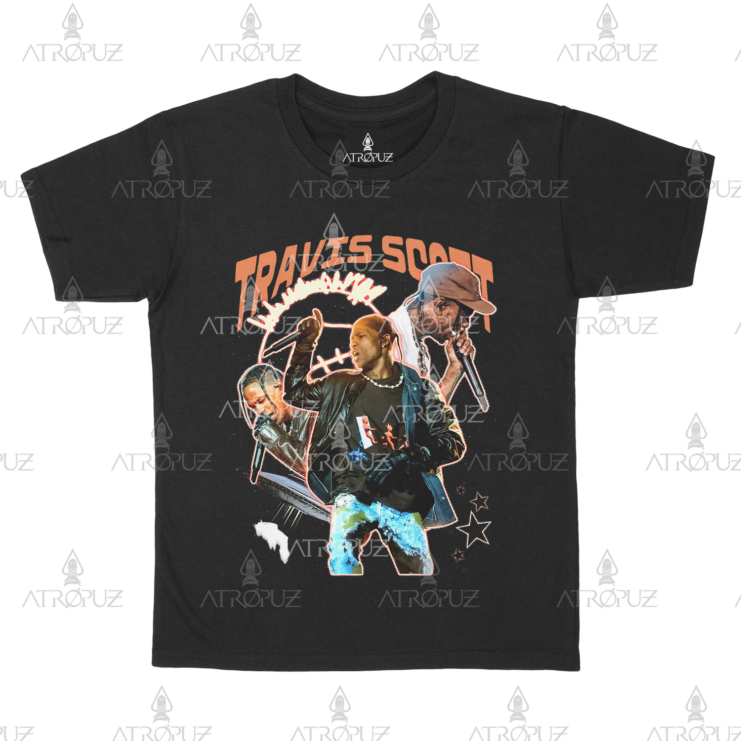 Camiseta Algodão Unissex Travis Scott Astroworld Utopia