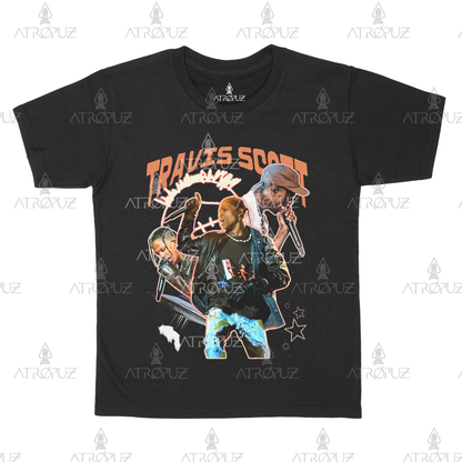 Camiseta Algodão Unissex Travis Scott Astroworld Utopia